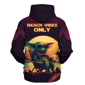 Star Wars Baby Yoda Beach Vibes Only Gift For Fans - Hoodie