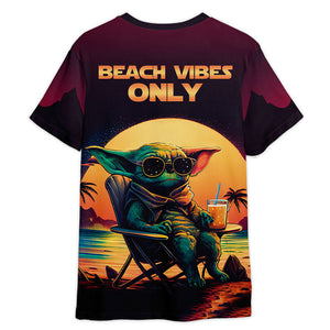 Star Wars Baby Yoda Beach Vibes - 3D T-shirt