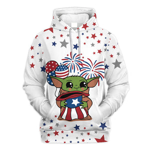 Star Wars Baby Yoda Independence Day Gift For Fans - Hoodie