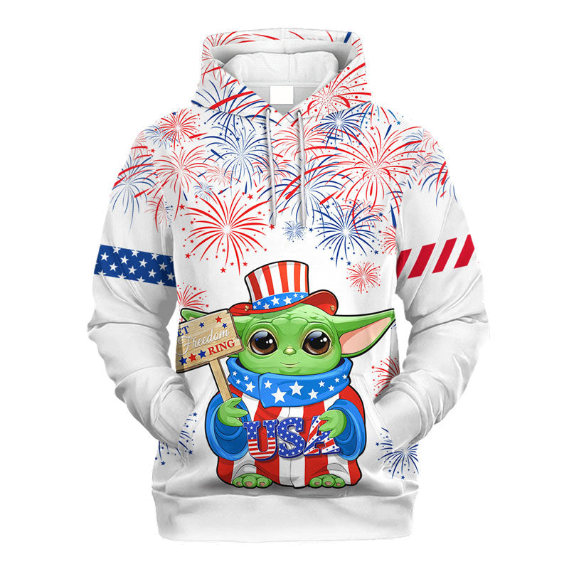 Star Wars Baby Yoda Independence Day Gift For Fans - Hoodie