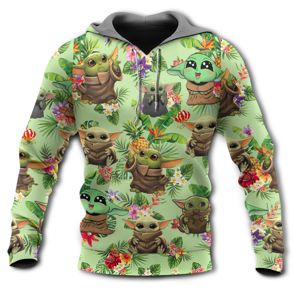 Star Wars Baby Yoda Tropical Summer Gift For Fans - Hoodie