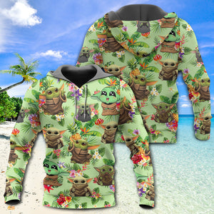 Star Wars Baby Yoda Tropical Summer Gift For Fans - Hoodie