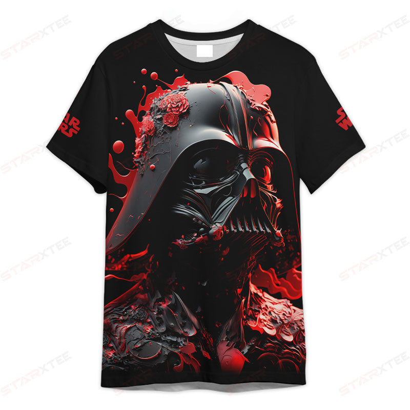 Star Wars Darth Vader Red Flower - 3D T-shirt