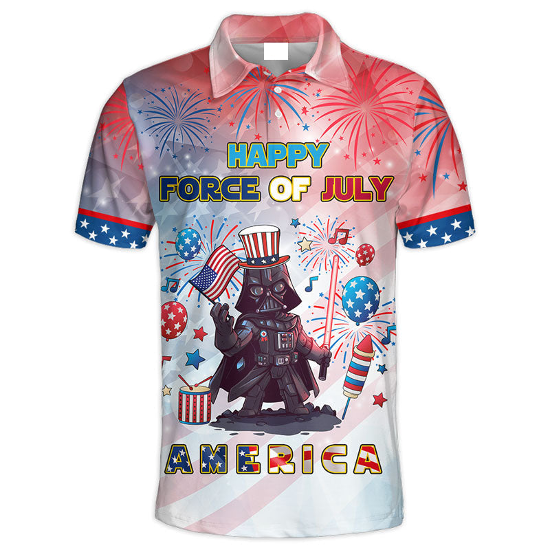 Star Wars Darth Vader Happy Force Of July America - Polo Shirt