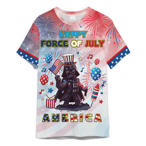 Star Wars Darth Vader Happy Force Of July America - 3D T-shirt