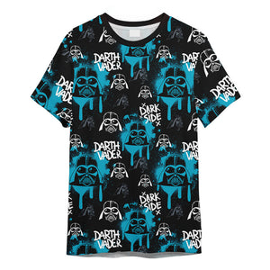 Star Wars Darth Vader Pattern Blue 3D T-shirt