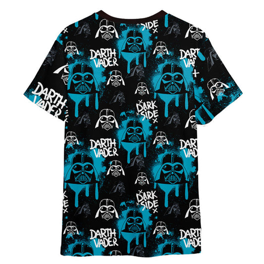 StarWarsDarthVaderPatternBlueGiftForFansUnisex3DT shirt OwlOhh_4701_2