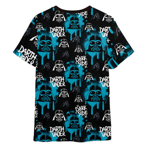 Star Wars Darth Vader Pattern Blue 3D T-shirt