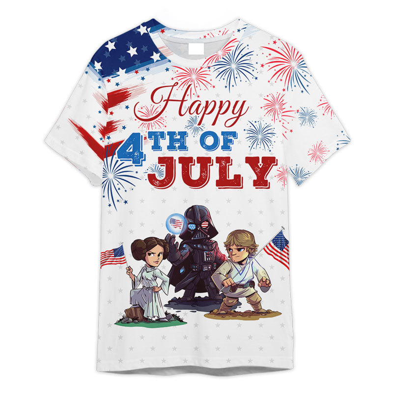 Star Wars Happy 4th Of July - 3D T-shirt For Fans