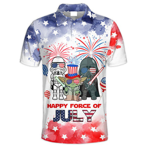 Star Wars Happy Force Of July Polo Shirt - Gift For Fans