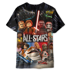 Star Wars Lego All Star - 3D T-shirt For Men