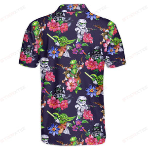 Star Wars Patter Flower Polo Shirt - Gift For Fans