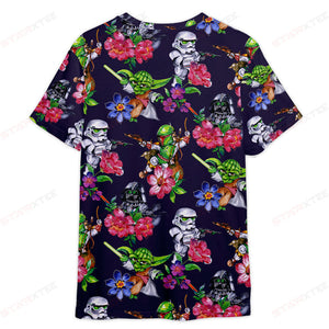 Star Wars Patter Flower - 3D T-shirt For Fans