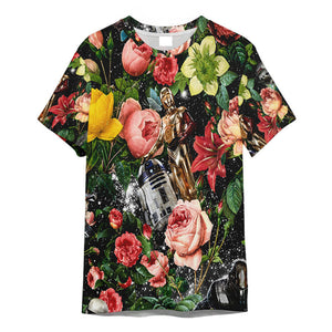 Star Wars Pattern Flower Galaxy - 3D T-shirt