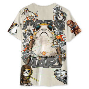 Star Wars Porg So Cute - 3D T-shirt For Fans