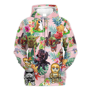 Star Wars Tropical Flowers Beach Gift For Fans - Hoodie