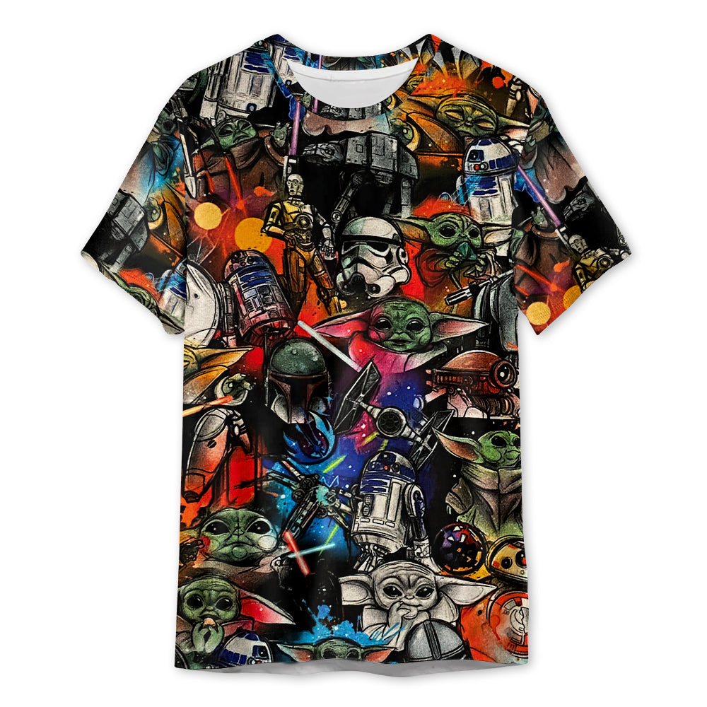 Starwars Highly Illogical Pattern - 3D T-shirt