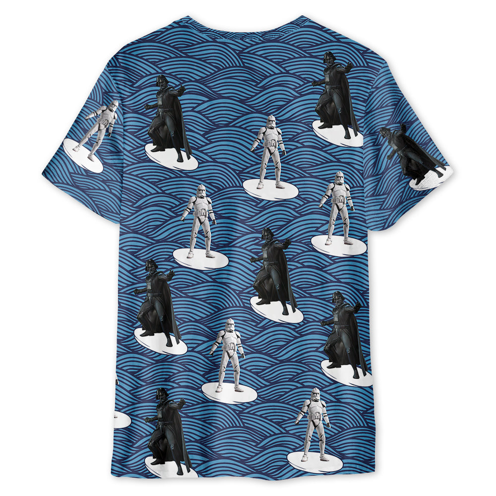 StarwarsStormTrooperDarthVaderSurfing Unisex3DT shirt OwlOhh_7136_2