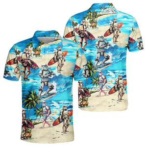 Stormtrooper Starwars Surfing - Polo Shirt