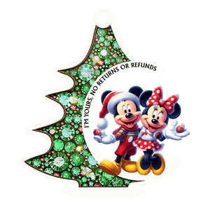 Festive Magic Mouse Couple Christmas Ornament - Personalized Gift DN100