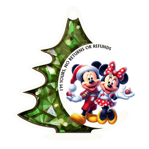 Festive Magic Mouse Couple Christmas Ornament - Personalized Gift DN100