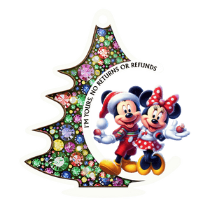 Festive Magic Mouse Couple Christmas Ornament - Personalized Gift DN100