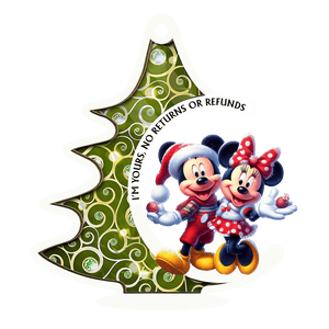 Festive Magic Mouse Couple Christmas Ornament - Personalized Gift DN100