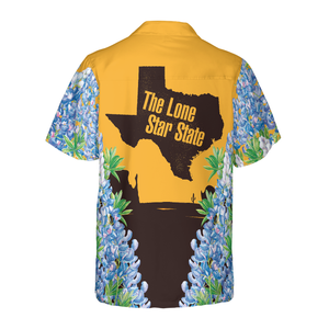 Texas Bluebonnets Rodeo Hawaiian Shirt, Casual Short Sleeve Texas Shirt