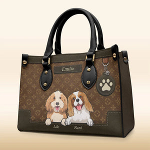 You're Pawsome - Personalized Leather Handbag - Gift for Pet Owners, Dog Lovers, Dog Dad, Dog Mom | CLP14 NH96