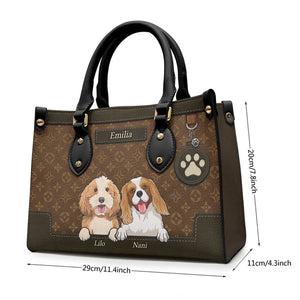 You're Pawsome - Personalized Leather Handbag - Gift for Pet Owners, Dog Lovers, Dog Dad, Dog Mom | CLP14 NH96