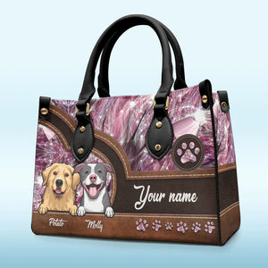 Take Me Everywhere You Go - Personalized Leather Handbag - Gift for Dog Lovers, Dog Dad, Dog Mom, Pet Owners | CLP14 NH96