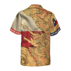 Texas Flag And Map Vintage Texas Hawaiian Shirt