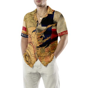 Texas Flag And Map Vintage Texas Hawaiian Shirt