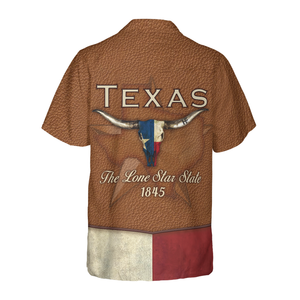 The Lone Star State Cowboy Style Vintage Texas Flag Hawaiian Shirt