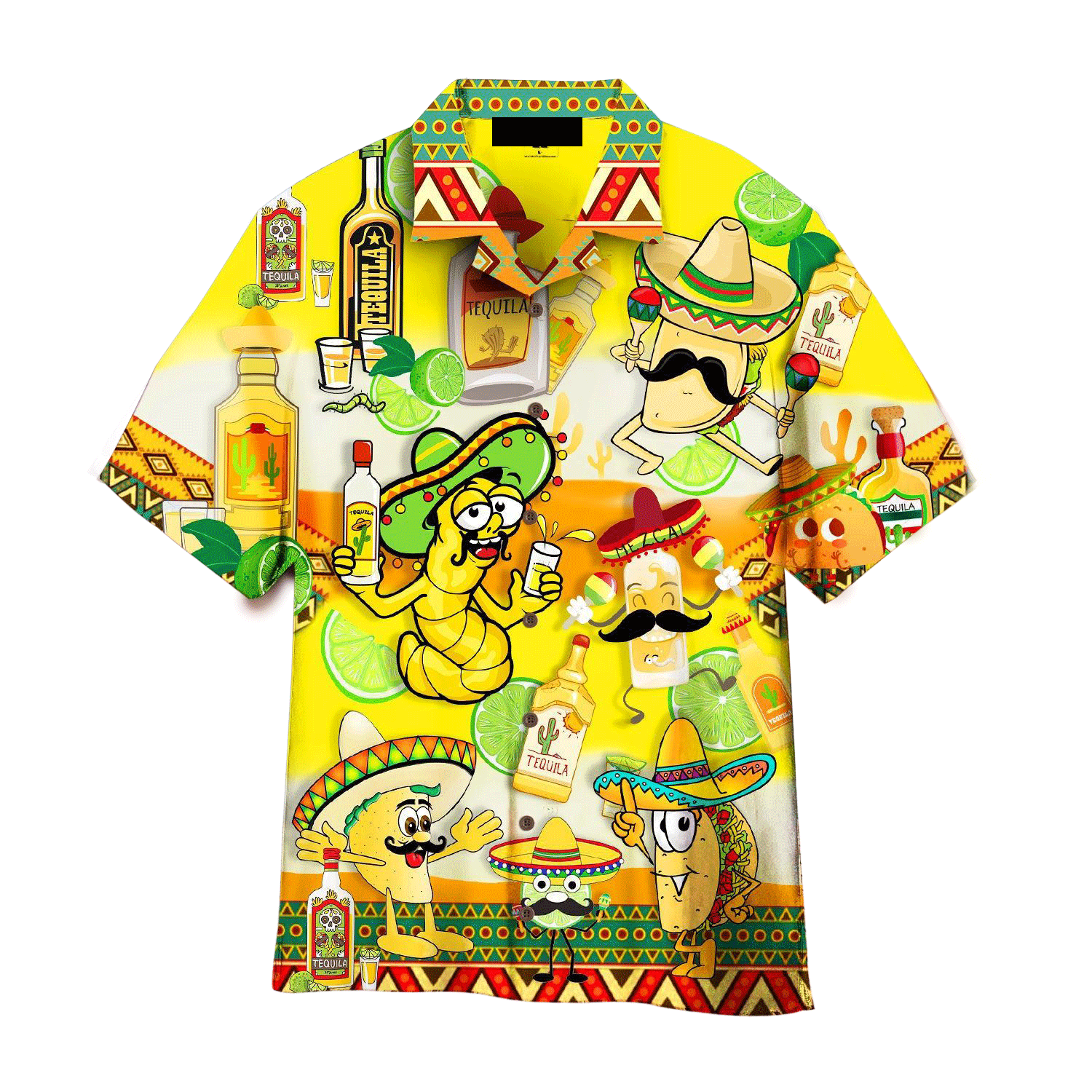 Tacos Tequila Yellow Aloha Hawaiian Shirts For Men & Women