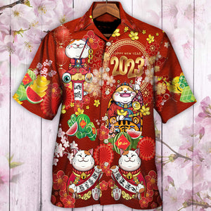 Tet Holiday Cat Happy New Year 2023 - Hawaiian Shirt