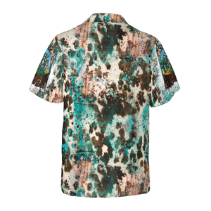 Texas Cowhide Map Hawaiian Shirt, Unique Texas Shirt For Texas Lovers