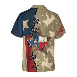 Personalized Texas Flag & Rodeo Texas Custom Hawaiian Shirt