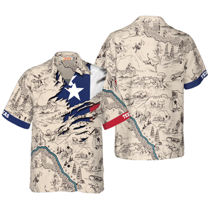 Texas State Map Hawaiian Shirt, Unique Texas Shirt For Texas Lovers