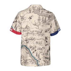 Texas State Map Hawaiian Shirt, Unique Texas Shirt For Texas Lovers