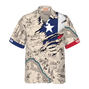 Texas State Map Hawaiian Shirt, Unique Texas Shirt For Texas Lovers