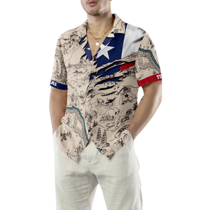 Texas State Map Hawaiian Shirt, Unique Texas Shirt For Texas Lovers