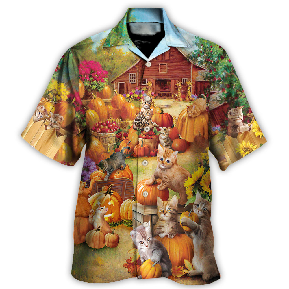 Thanksgiving Cat Wish You Happy Thanksgiving - Hawaiian Shirt