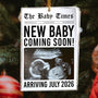 The Baby Times New Baby Is Coming Gifts For New Mom Dad Personalized Ceramic Photo Ornament_1