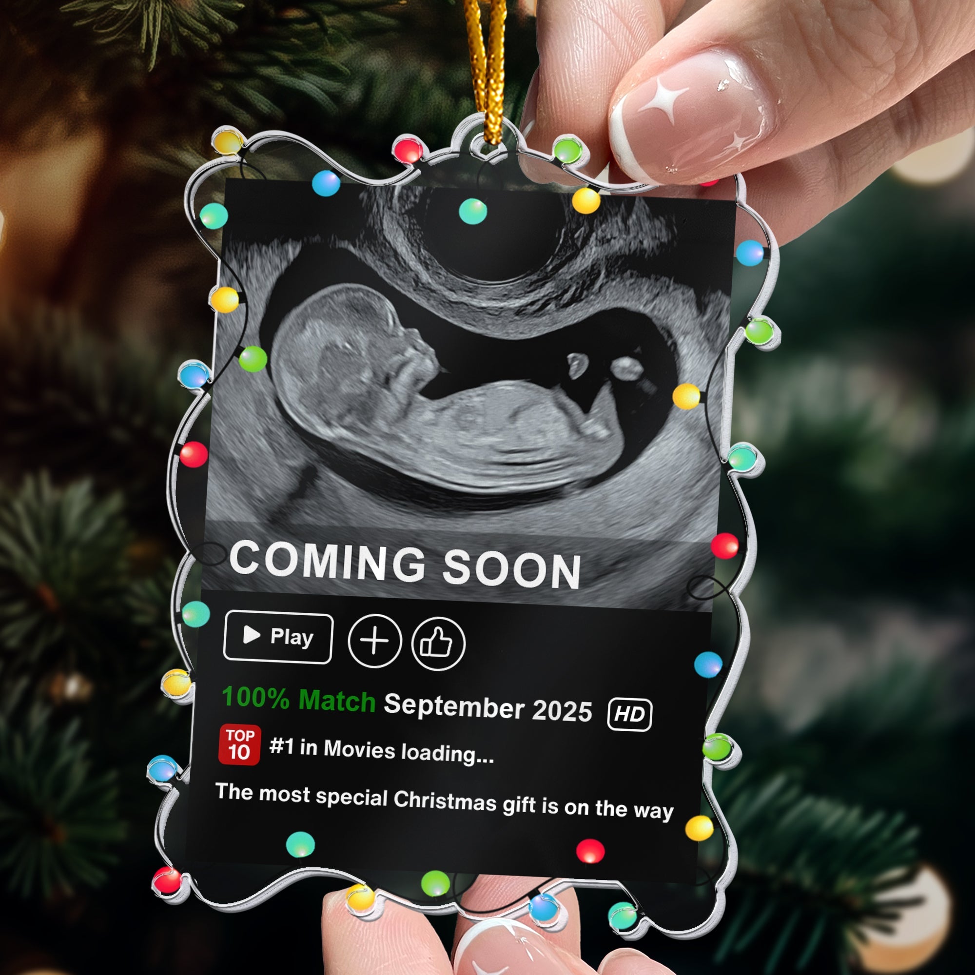 The Most Special Christmas Gift Is On The Way Personalized Acrylic Photo Ornament 2