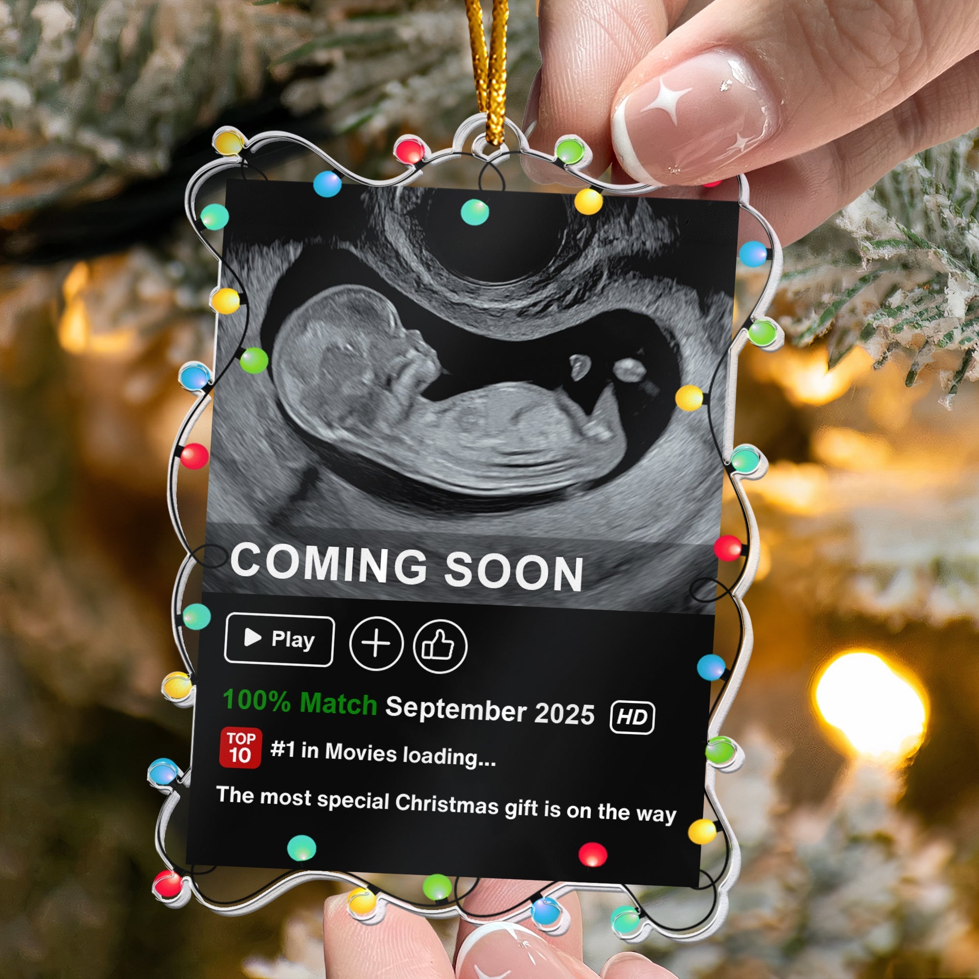 The Most Special Christmas Gift Is On The Way Personalized Acrylic Photo Ornament 4