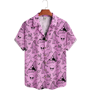 Bigfoot Alien Pink Hawaiian Shirt For Men And Women