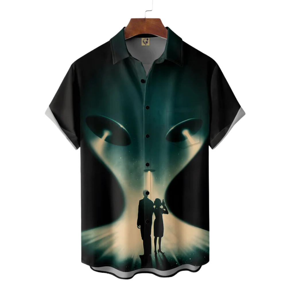 Alien With A Couple Hawaiian Shirt For Men And Women