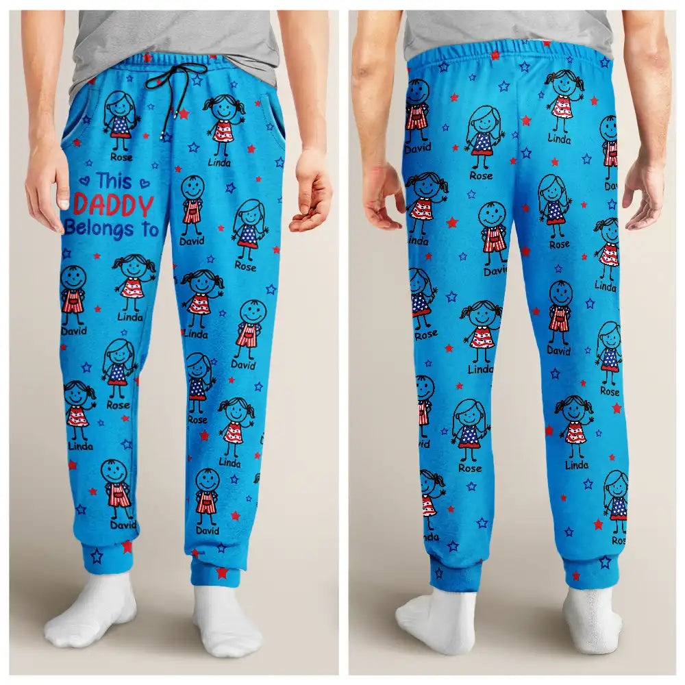 ThisGrandpaDadBelongsToKidsPetUSFlag PersonalizedPajamaPants MK2