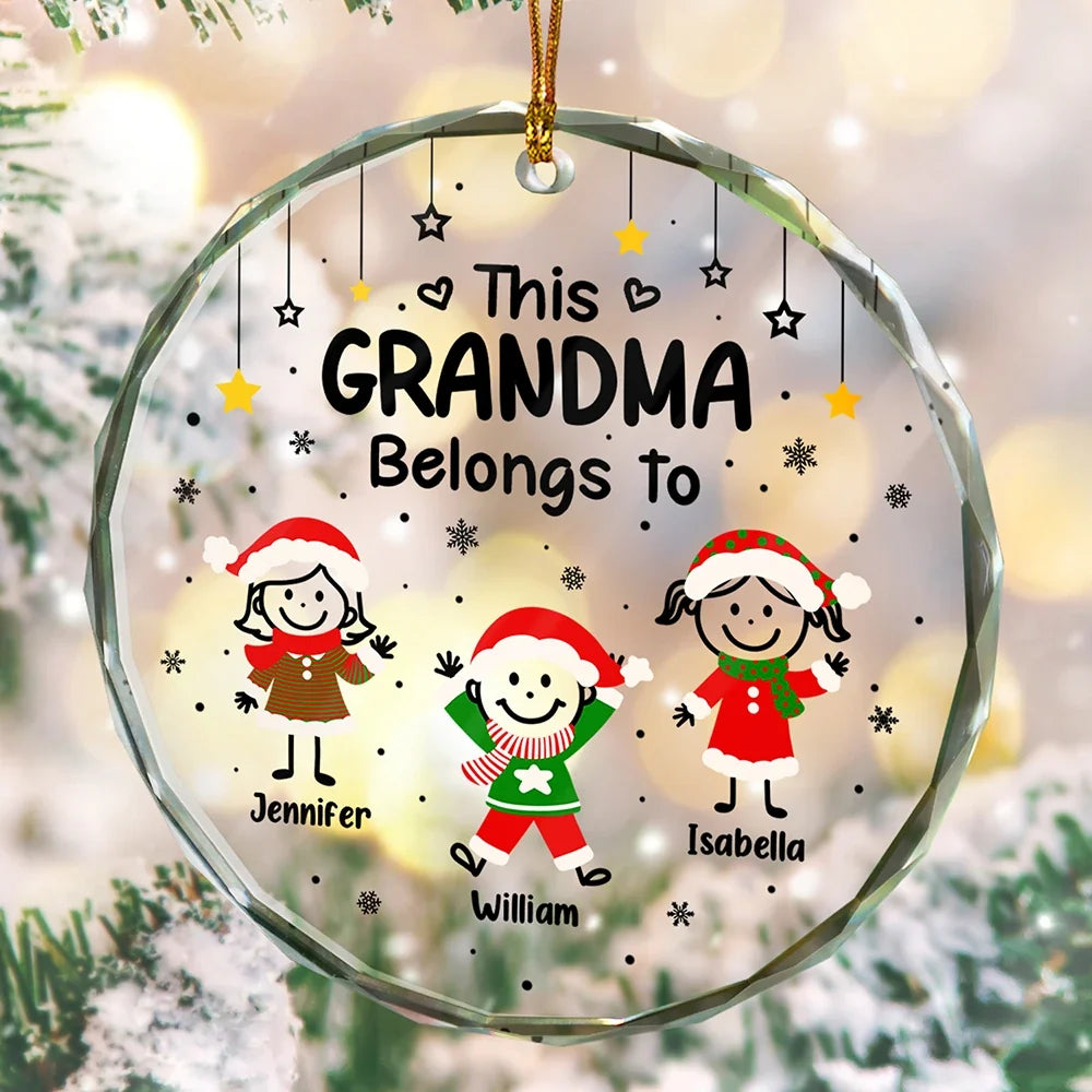ThisGrandpaGrandmaBelongsToKidsPet PersonalizedCircleGlassOrnament AT1909 CLA1894 MK DEF